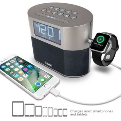 iHome - Bluetooth Dual Alarm FM Clock Radio with Speakerphone