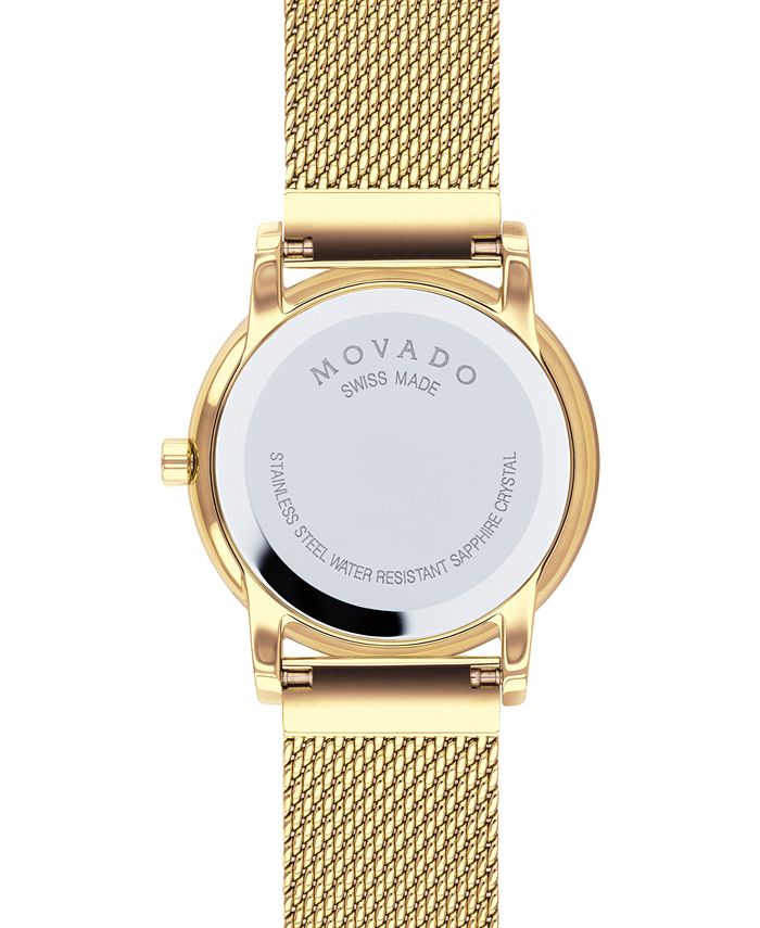 Movado Compatible Gold Tone Magnetic Clasp Steel Metal Mesh Milanese  Bracelet Watch Band Strap #5043