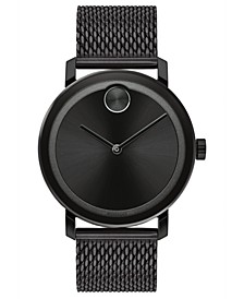 Men's Swiss BOLD Evolution Black Stainless Steel Bracelet Watch 40mm