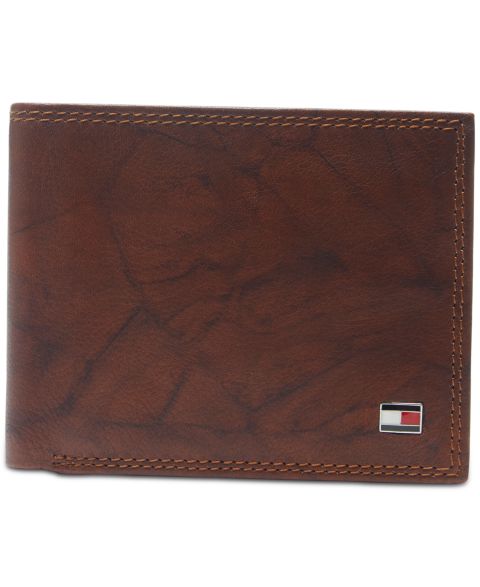 Мужские Tommy Hilfiger Men's Traveler RFID Extra-Capacity Bifold Leather Wallet
