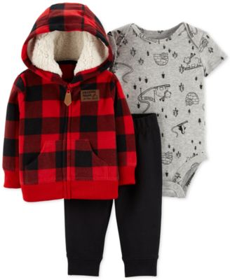 buffalo plaid baby boy clothes