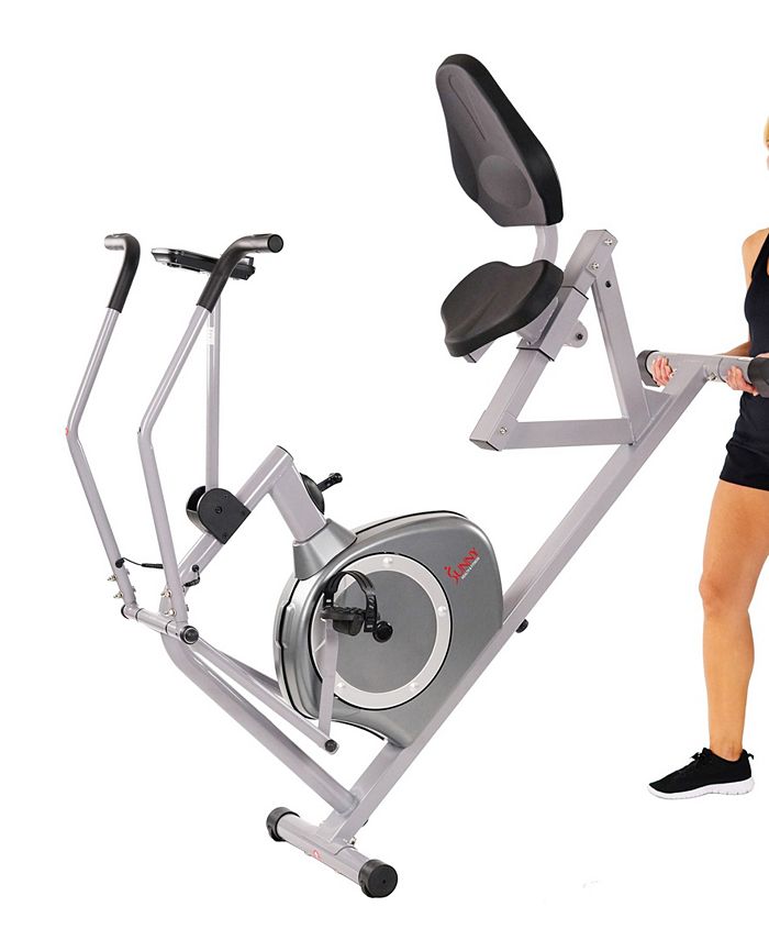 Sunny Health & Fitness Recumbent Bike with Arm Exerciser & Reviews