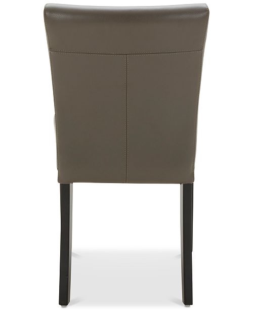 Furniture Tate Leather Parsons Dining Chair 6 Pc Set 6 Side Chairs Reviews Furniture Macy S