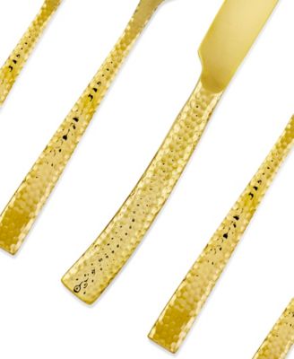 Argent Orf&egrave;vres Paris Hammered Gold 20-Pc. Flatware Set, Service for 4