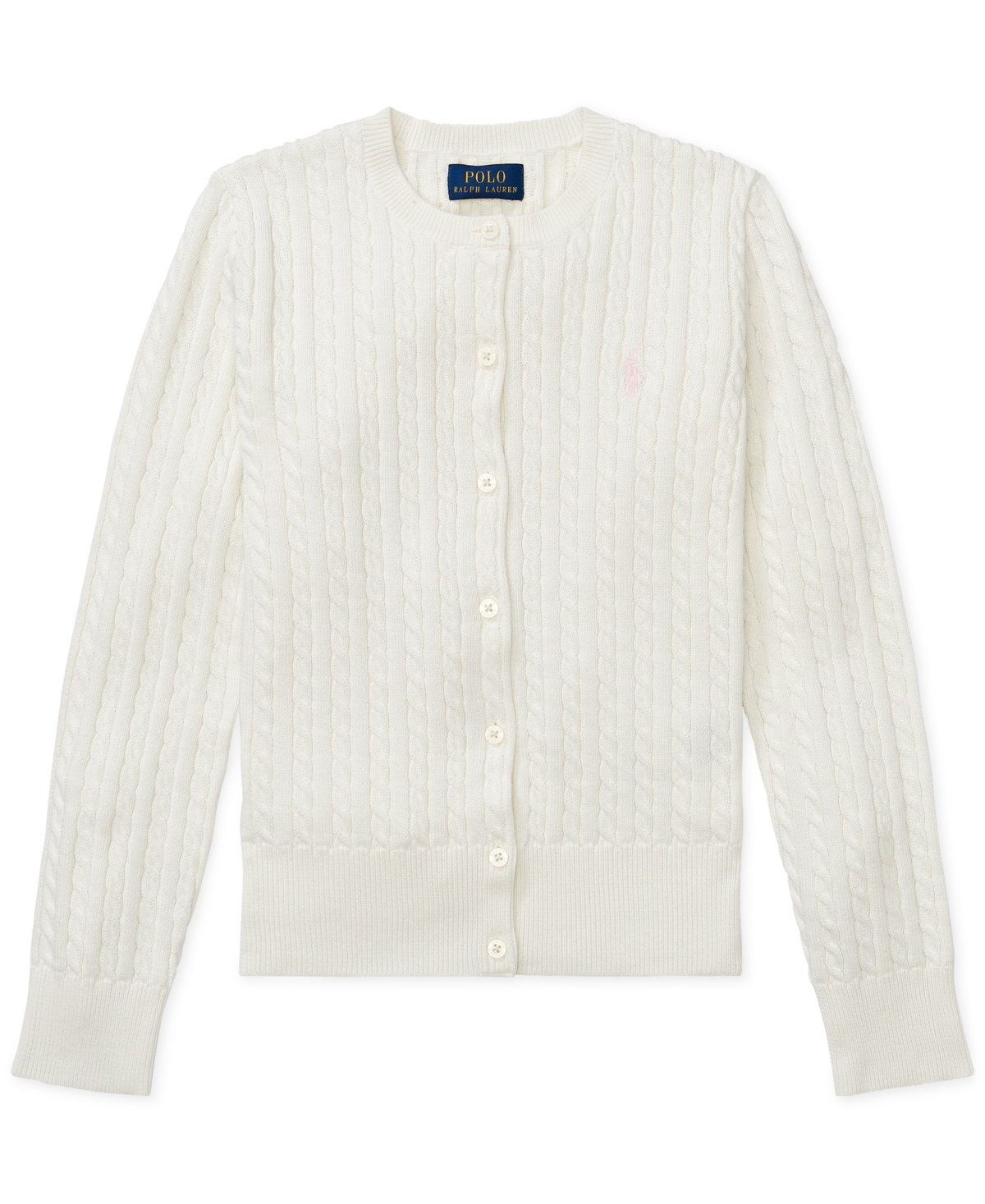 Polo Ralph Lauren Toddler and Little Girls Cable-Knit Cotton Cardigan