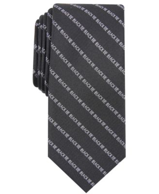 Bar III - Men's Black Tie Slim Stripe Tie