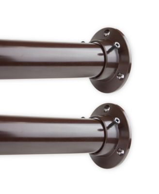 Rod Desyne - 1.5" Adjustable 48-84 inch Room Divider Rod and Socket Set - Cocoa