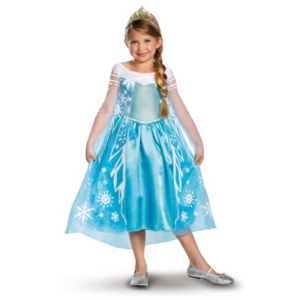 Frozen Elsa Deluxe Girl s Halloween Fancy-Dress Costume for Child  Regular M (7-8)