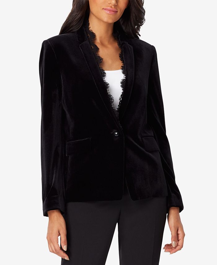 Tahari velvet hotsell blazer
