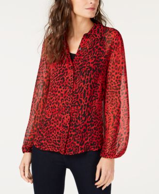 INC International Concepts - Leopard-Print Shirt