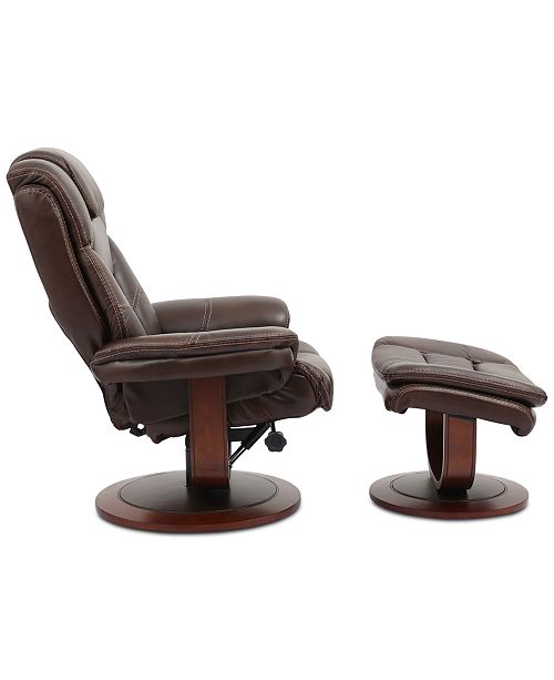 Faringdon Leather Euro Chair Ottoman