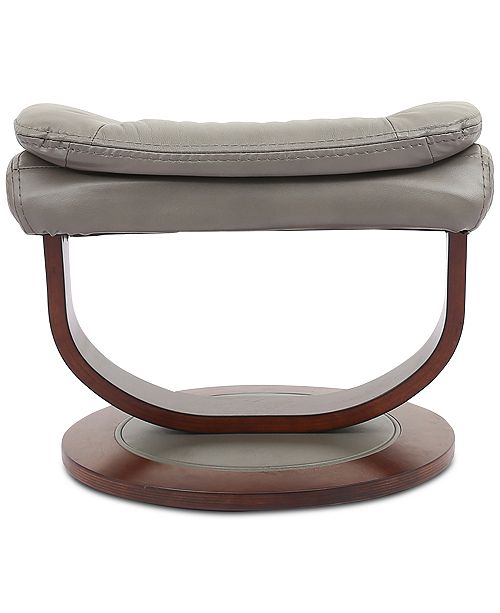 Furniture Faringdon Leather Euro Chair & Ottoman & Reviews Recliners