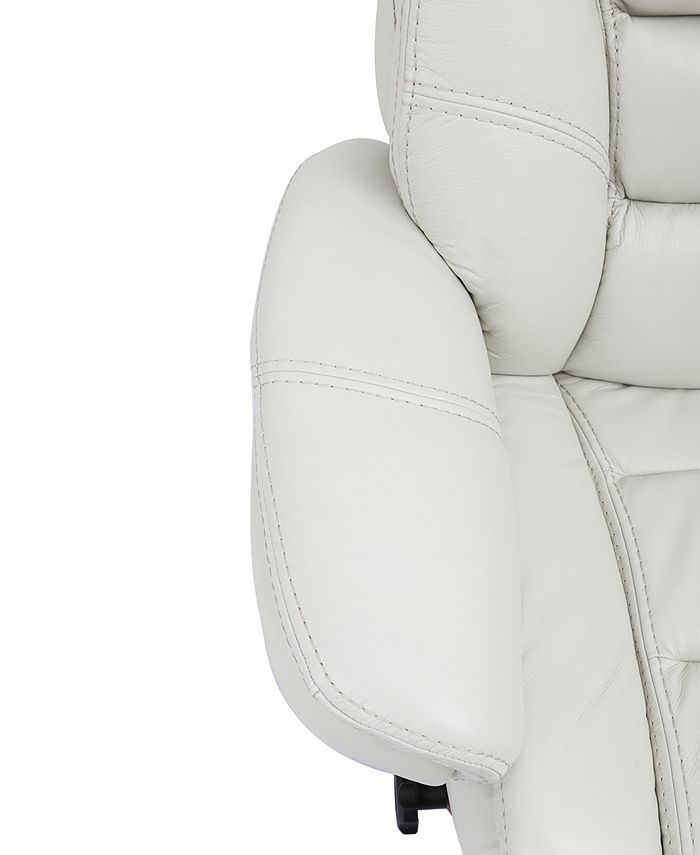 Furniture Faringdon Leather Euro Chair & Ottoman & Reviews Furniture