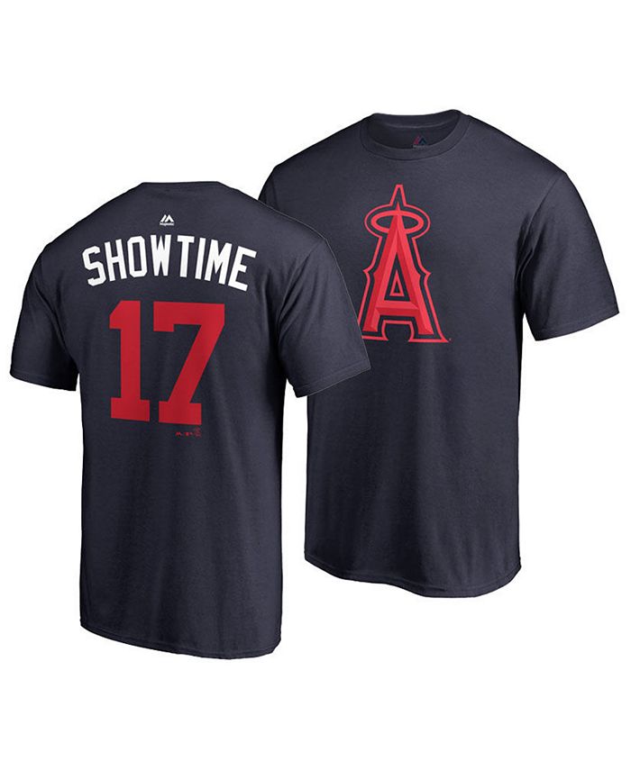 Men's Los Angeles Angels Shohei Ohtani Showtime Majestic Black 2019  Players' Weekend Name & Number T-Shirt