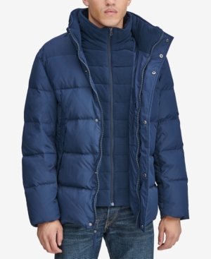 Marc New York Men's Down Puffer Jacket with Fleece Bib