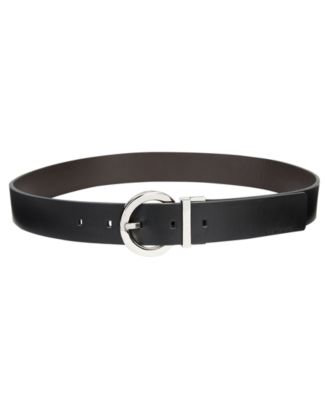 Calvin Klein Reversible Round-Buckle Belt, Created for Macy's - Macy's