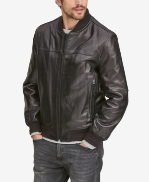 image of Marc New York Men-s Summit Leather Bomber Jacket
