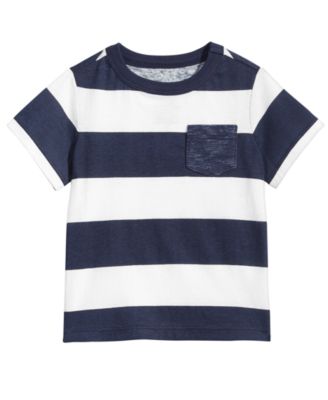 First Impressions - Toddler Boys Striped Cotton Rugby Shirt