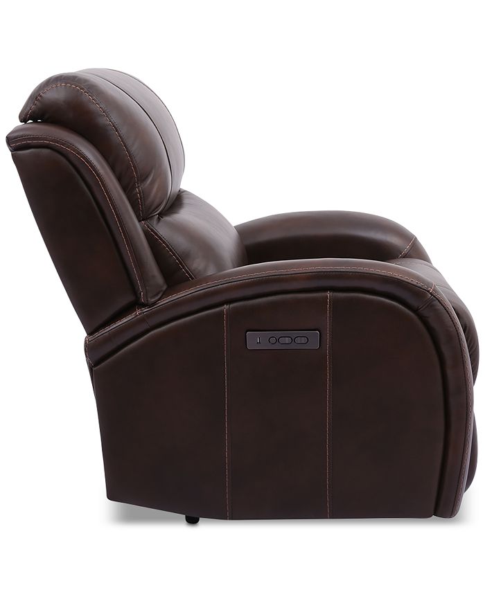 Furniture Leiston Leather Dual Power Recliner with USB Power Outlet