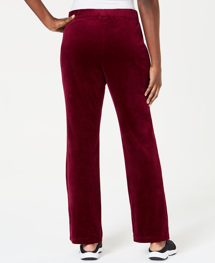 Karen Scott Petite Velour Pull-On Pants, Created for Macy's - Macy's