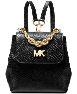 Like new! Michael Kors Mott\'s Convertible Backpack Michael Kors Black Silver Mott 2 IN 1 Messenger Chain Strap  main image 3