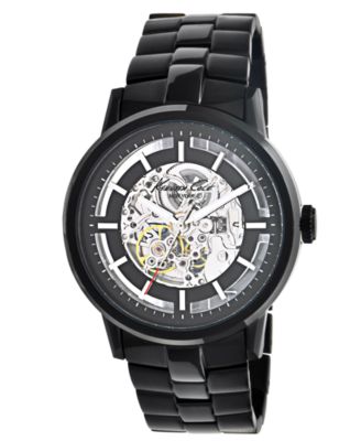 Kenneth Cole New York - Watch, Men's Automatic Black Ion Plated Stainless Steel Bracelet 46mm KC3981