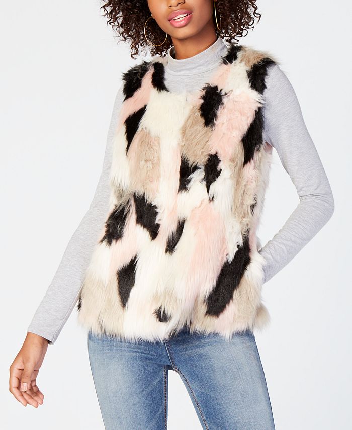 Macy's faux fur clearance vest