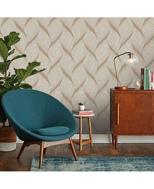 Tempaper Wave SelfAdhesive Wallpaper & Reviews Wallpaper Home Decor Macy's