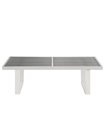 Modway Sauna Stainless Steel 5' Bench in Silver main image 1