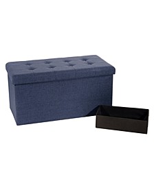 Foldable Tufted Storage Bench Ottoman