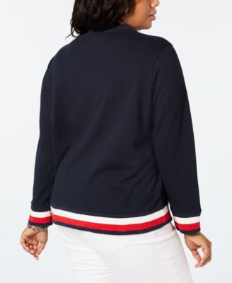 Plus Size Lace-Up Sweatshirt, Created for Macy's