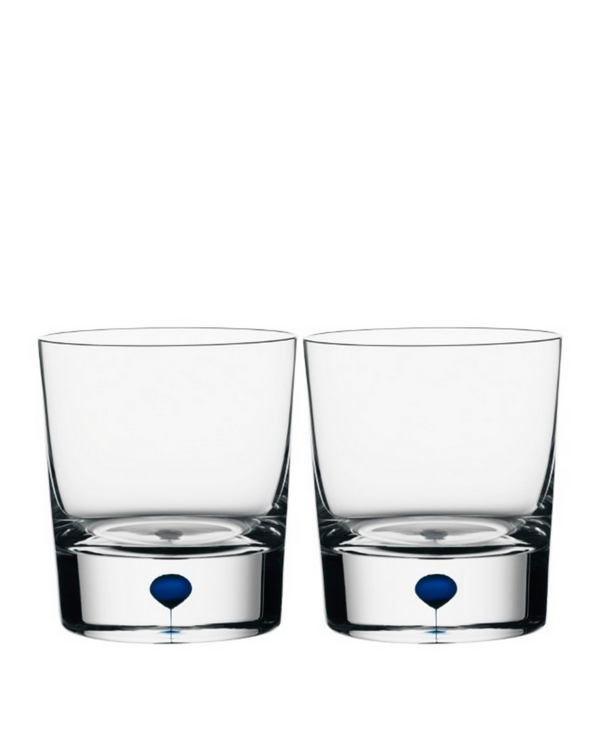Orrefors Intermezzo Blue Whiskey, Set Of 2 In Clear