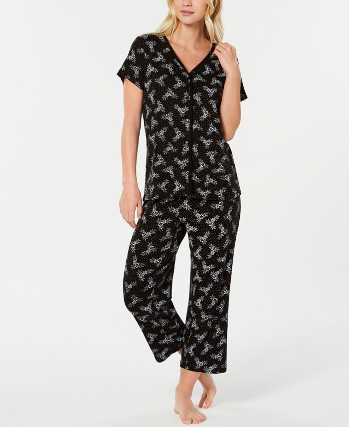 Charter Club Petite Cotton Printed Pajama Set, Created for Macy's Macy's