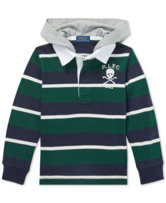 polo ralph lauren hooded rugby shirt