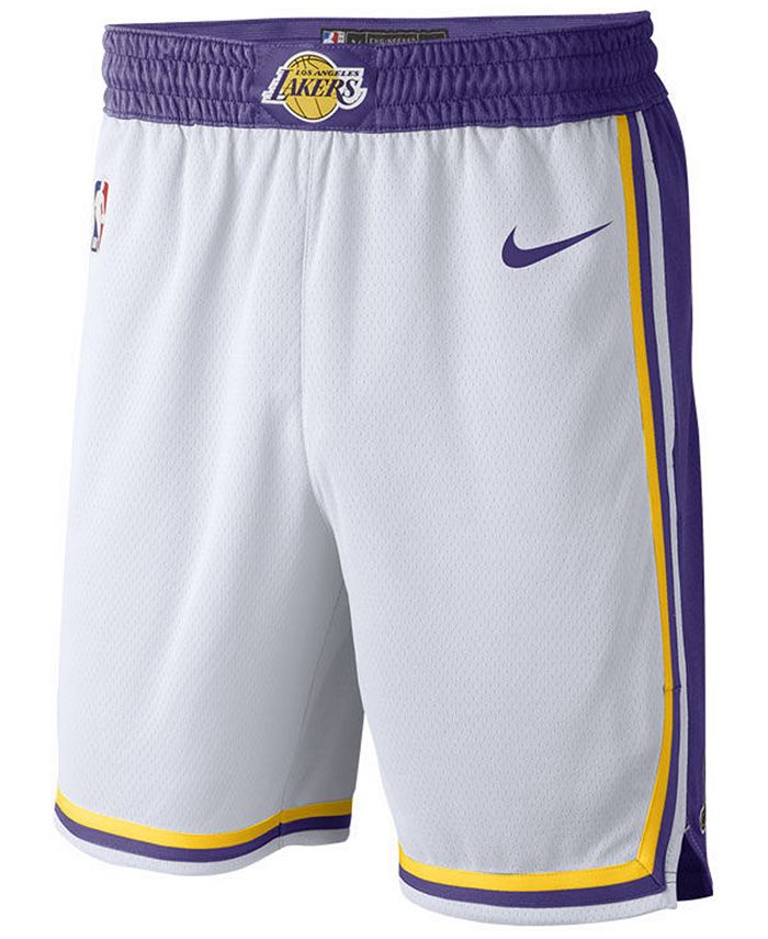 Nike Mens NBA LA Lakers Authentic Team Issued Grey Shorts AV1809-002 Mens L  NEW