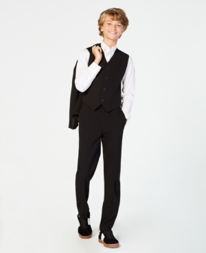 Calvin Klein Big Boys Slim Fit Stretch Suit Pants