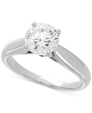 image of Lab Grown Diamond Solitaire Engagement Ring (1-1/2 ct. t.w.) in 14k White Gold