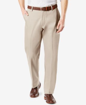 Photo 1 of Dockers Men's Signature Lux Cotton Classic Fit Creased Stretch Khaki Pants