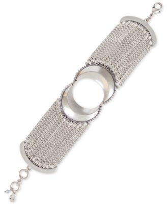 Lucky Brand - Silver-Tone Half-Moon Multi-Chain Bracelet