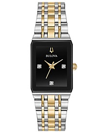 Women's Futuro Diamond-Accent Two-Tone Stainless Steel Bracelet Watch 20.5x32mm, Created for Macy's