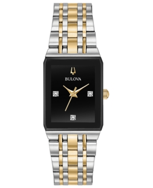 image of Bulova Women-s Futuro Diamond-Accent Two-Tone Stainless Steel Bracelet Watch 20.5x32mm, Created for Macy-s