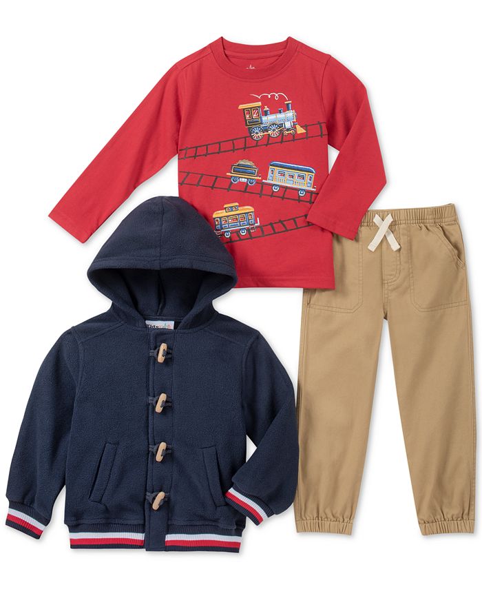 Kids Headquarters Little Boys 3Pc. Jacket, Shirt & Joggers Set Macy's