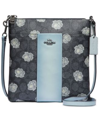 Coach Signature Rose-Print Messenger Crossbody PLUS shops Rose-Print Wallet