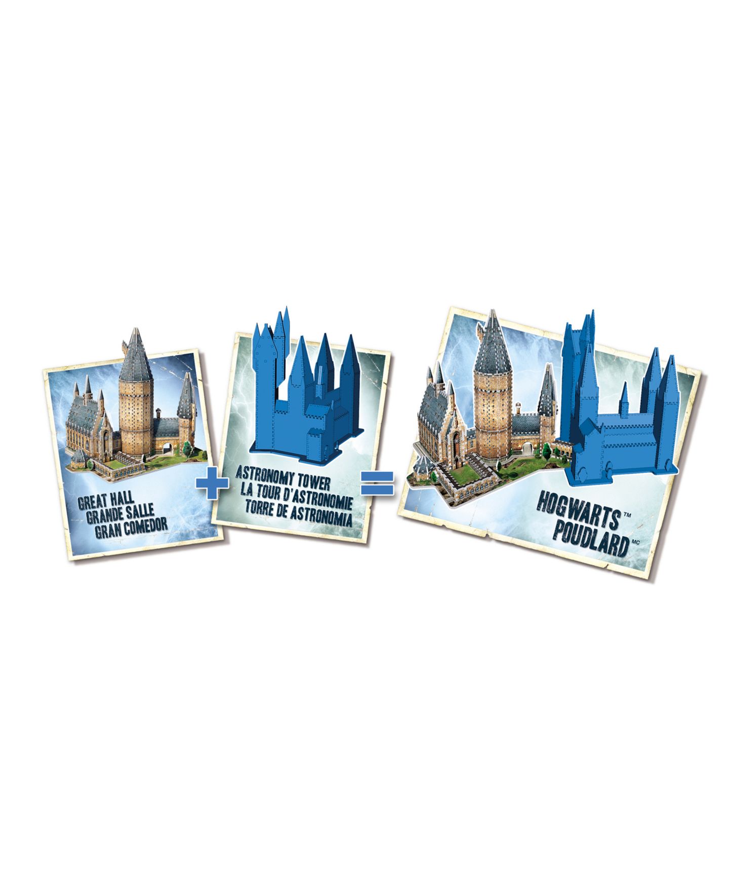 Детский пазл Wrebbit Harry Potter Great Hall 850-Piece 3D Puzzle, Ages 14+ — фото 13