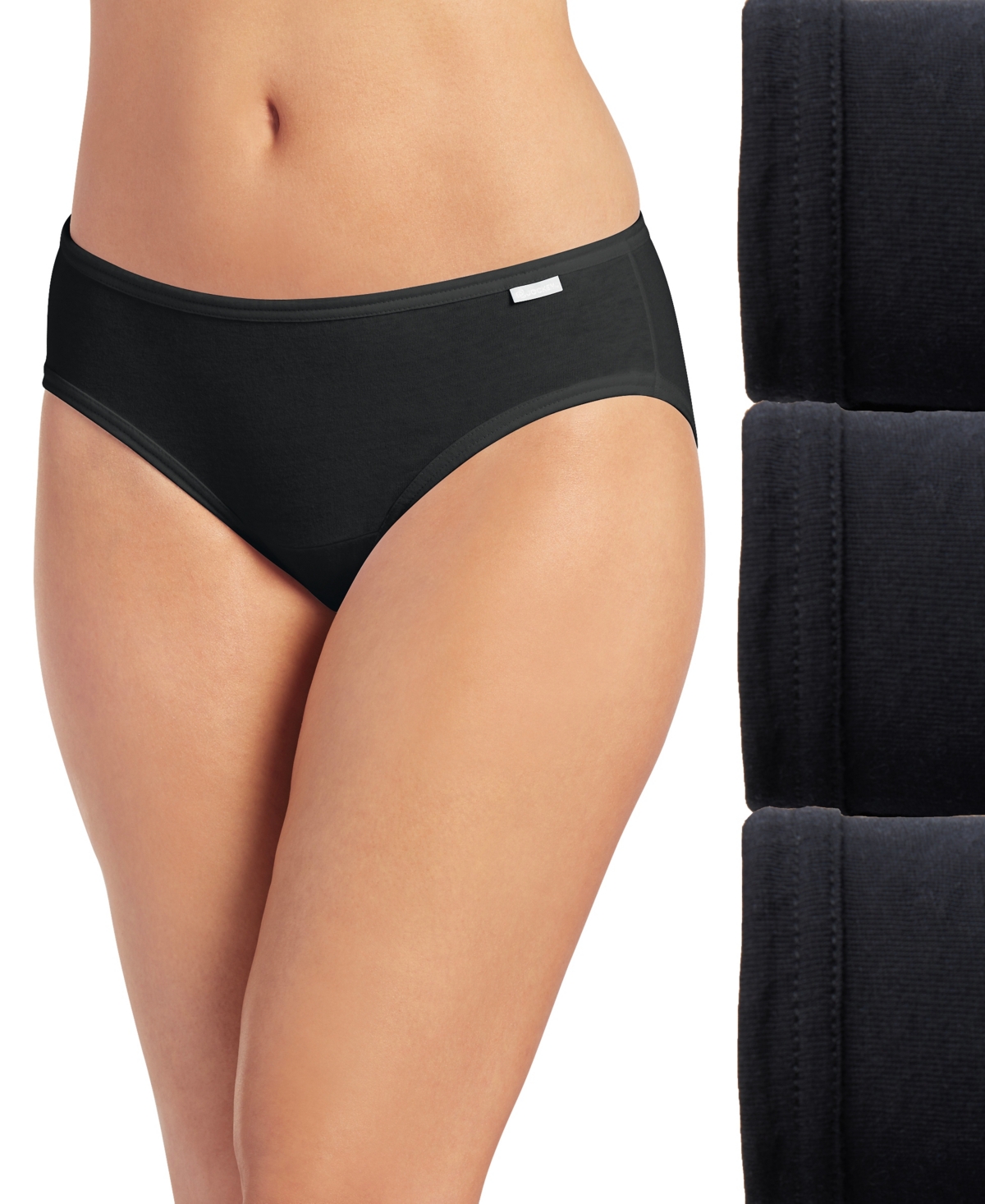 Jockey Elance Hipster Underwear 3 Pack 1482 1488, Also Available In Plus Sizes In Black,black,black