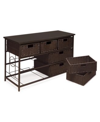 August Collection Wide Seven Basket Storage Unit