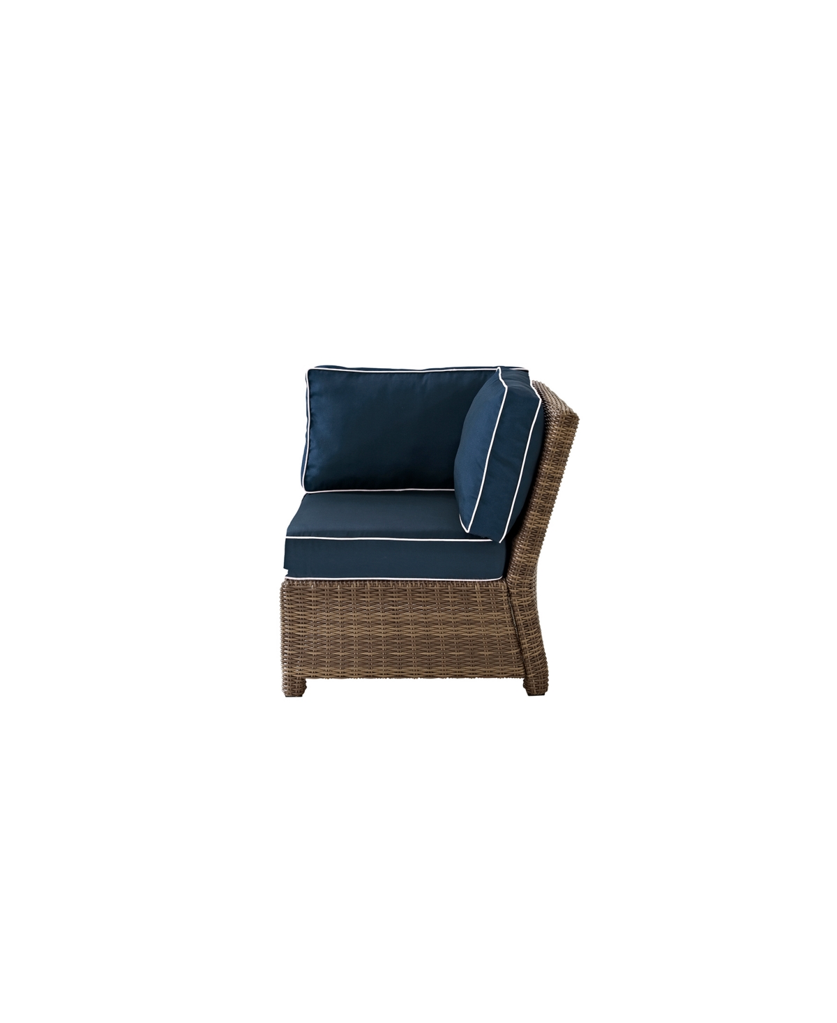 Bradenton Outdoor Wicker Sectional Corner Chair With Cushions