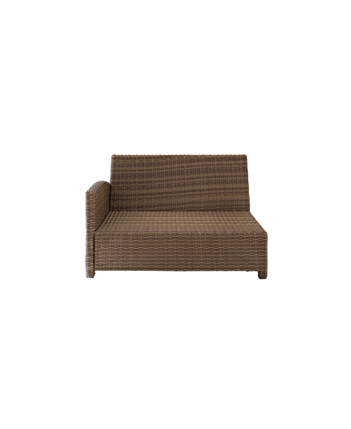Bradenton Outdoor Wicker Sectional Left Corner Loveseat With Cushions