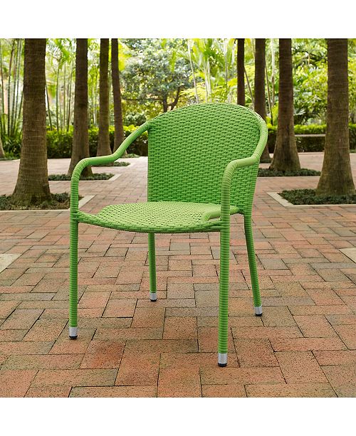 Crosley Palm Harbor Outdoor Wicker Stackable Chairs Set Of 4 Reviews Furniture Macy S
