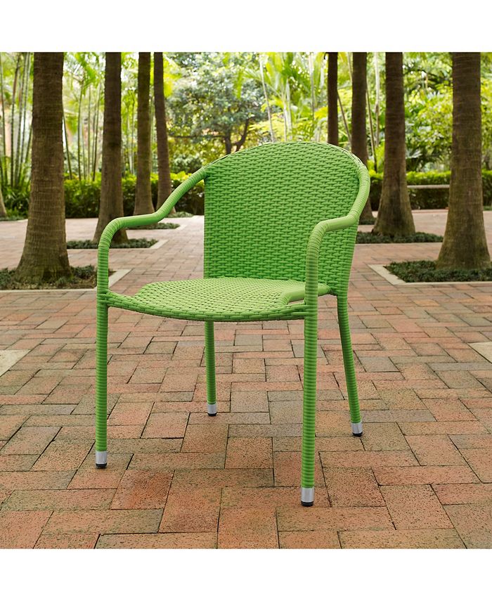 Crosley Palm Harbor Outdoor Wicker Stackable Chairs Set Of 4 Macy's